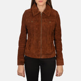 Wymos Brown Suede Trucker Jacket